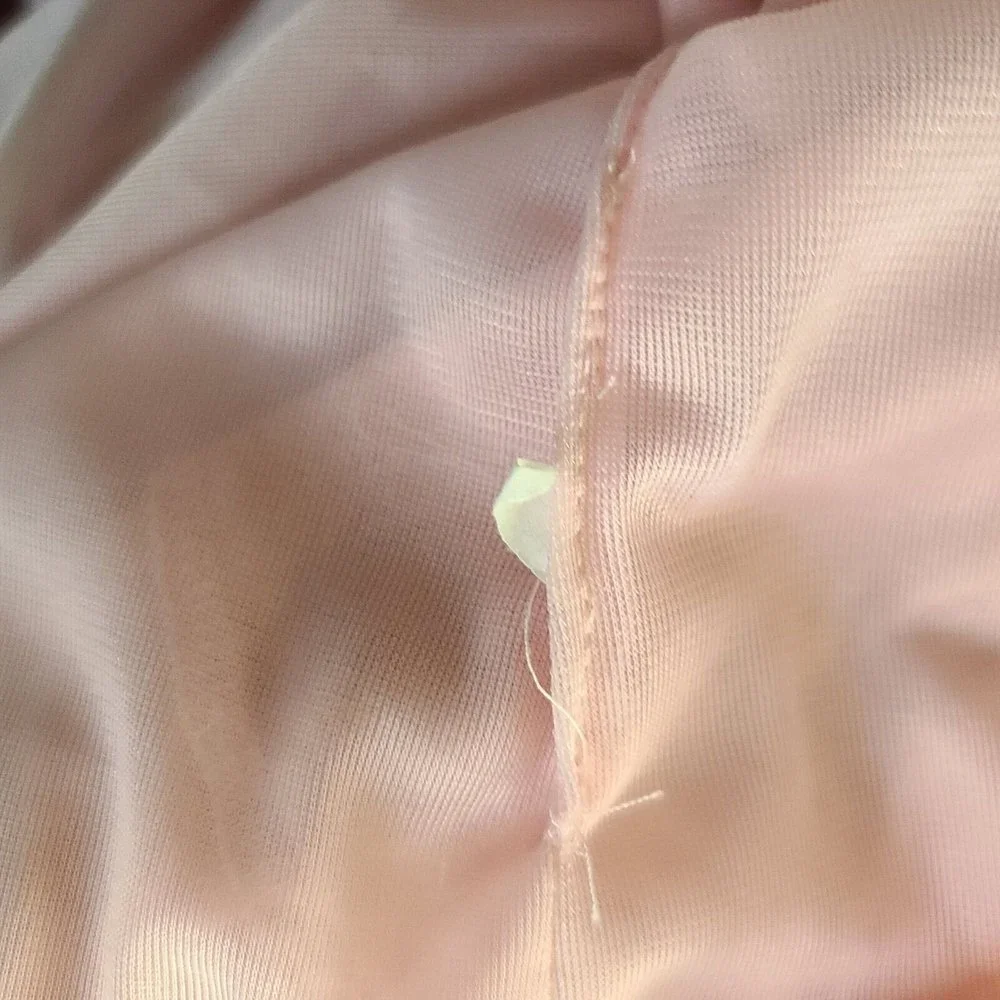 Twenty One Womens Pleated Blouson Jersey Tank Top Round Neck Sz Medium Pink EUC - Picture 5 of 5